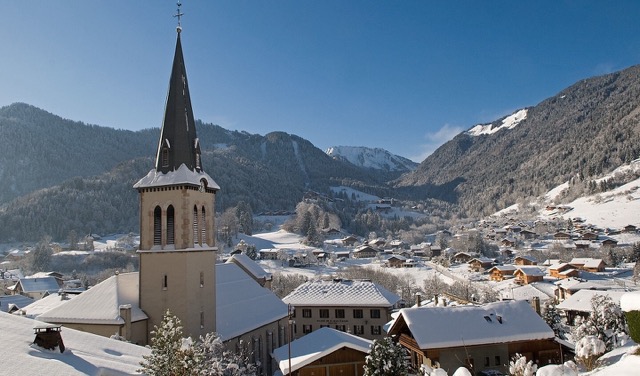 image of ski resort/town in France